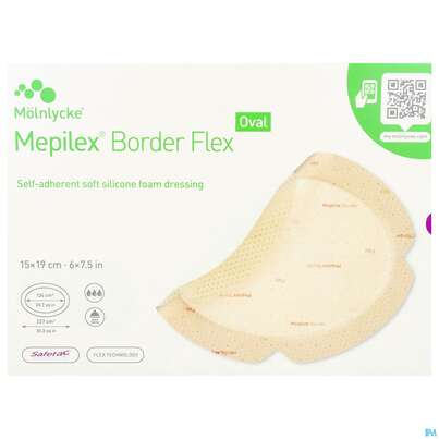 Wundverband Mepilex Border Flex 15x19cm 5st, A-Nr.: 4252299 - 01