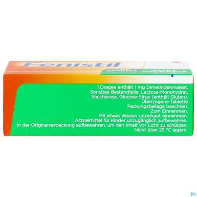 Sie sehen eine Packung Fenistil Drag 1mg 30st, Produktbild: 09 Fenistil Drag 1mg 30st, A-Nr.: 0021545 - 09