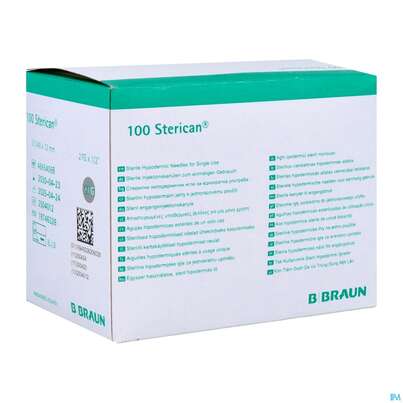 Sie sehen eine Packung Injektionsspritzen U.zubeh. Insulin/einmalkanuelen Sterican G26x 1/2 0,45x12mm 46654 100st, Produktbild: 03 Injektionsspritzen U.zubeh. Insulin/einmalkanuelen Sterican G26x 1/2 0,45x12mm 46654 100st, A-Nr.: 3048556 - 03