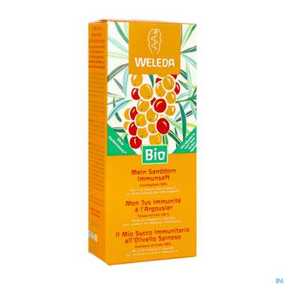 Sie sehen eine Packung Weleda Mein Sanddorn Immunsaft 200ml, Produktbild: 02 Weleda Mein Sanddorn Immunsaft 200ml, A-Nr.: 5829105 - 02