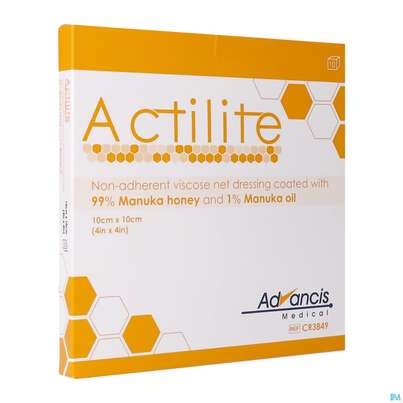 Actilite Antibacterial Manuka Honig Gaze Auflage 10x 10cm 10st, A-Nr.: 4003231 - 02