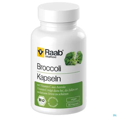 Sie sehen eine Packung Raab Bio Broccoli Kapseln 90 Kapseln, Produktbild: 01 Raab Bio Broccoli Kapseln 90 Kapseln, A-Nr.: 4757349 - 01
