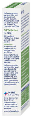 Sie sehen eine Packung tetesept Mariendistel Artischocke 30 St, Produktbild: 04 tetesept Mariendistel Artischocke 30 St, A-Nr.: 6009686 - 04
