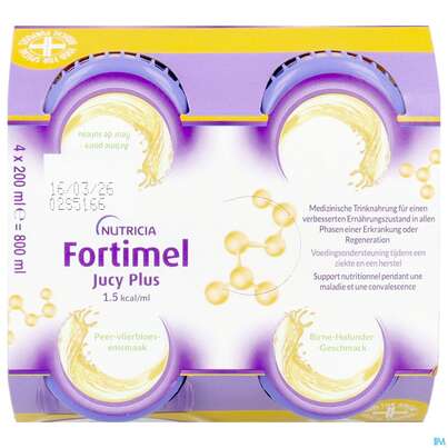 Fortimel/jucy Plus Fluessig 200ml Birne Holunder 4st, A-Nr.: 5808528 - 07