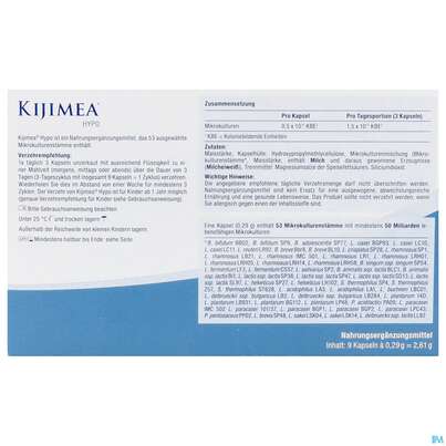 Sie sehen eine Packung Kijimea Kapseln Hypo 9st, Produktbild: 02 Kijimea Kapseln Hypo 9st, A-Nr.: 5916028 - 02