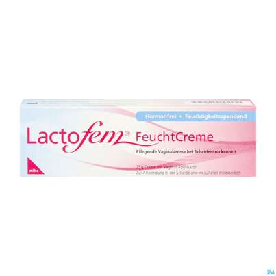 Sie sehen eine Packung Lactofem Feuchte Creme 25g, Produktbild: 02 Lactofem Feuchte Creme 25g, A-Nr.: 5923519 - 02