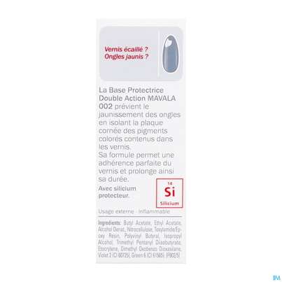 Sie sehen eine Packung Mavala 002 Doppel-aktion M.silic Base Unterlack +silicium 10ml, Produktbild: 08 Mavala 002 Doppel-aktion M.silic Base Unterlack +silicium 10ml, A-Nr.: 2976633 - 08