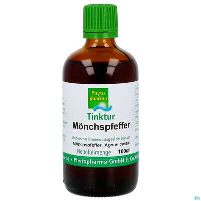Sie sehen eine Packung Moenchspfeffer Tinktur Agnus Castus Phytopharma 100ml, Produktbild: 01 Moenchspfeffer Tinktur Agnus Castus Phytopharma 100ml, A-Nr.: 5393406 - 01
