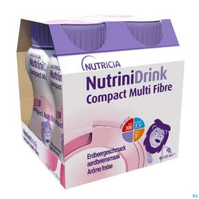 Nutrini/drink Flasche Comp Multifibre 125ml Erdbeere 4st, A-Nr.: 5857627 - 01