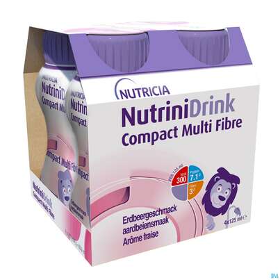 Nutrini/drink Flasche Comp Multifibre 125ml Erdbeere 4st, A-Nr.: 5857627 - 01