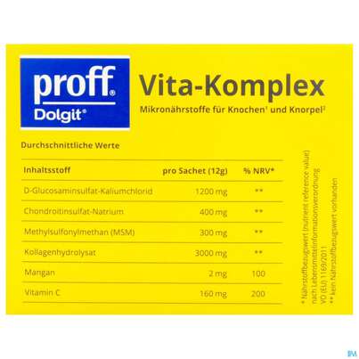 Sie sehen eine Packung Proff Dolgit Vita-komplex 12g 30st, Produktbild: 07 Proff Dolgit Vita-komplex 12g 30st, A-Nr.: 5876406 - 07