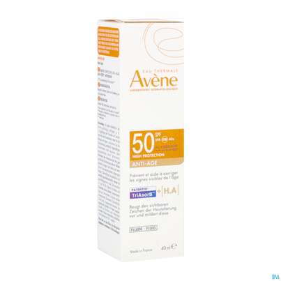 Sie sehen eine Packung Sonnenprodukte Avene Anti/age Fluid Spf50 40ml, Produktbild: 02 Sonnenprodukte Avene Anti/age Fluid Spf50 40ml, A-Nr.: 5899175 - 02