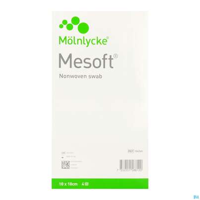 Sie sehen eine Packung Vlieskompressen Mesoft/set Steril 10x 10cm 150st (30x5), Produktbild: 11 Vlieskompressen Mesoft/set Steril 10x 10cm 150st (30x5), A-Nr.: 1652331 - 11