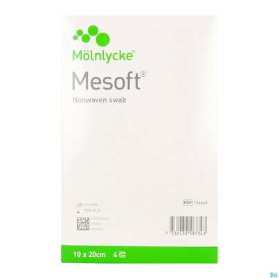 Vlieskompressen Mesoft/set Steril 10x 20cm 4 Fach 120st (60x2), A-Nr.: 1652360 - 03