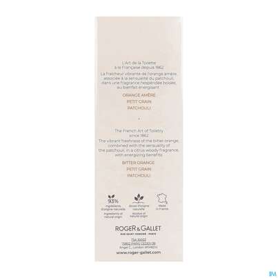 Sie sehen eine Packung Roger&gallet Bois D'orange Duftendes Wohlfühl-wasser 100ml, Produktbild: 09 Roger&gallet Bois D'orange Duftendes Wohlfühl-wasser 100ml, A-Nr.: 5668889 - 09