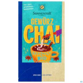 Sonnentor Tee/aufgussbeutel Bio Gewuerz Chai 02339 18st, A-Nr.: 5913202 - 01
