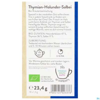 Sonnentor Aufgussbeutel/bio Thymian-holunder-salbei 02337 18st, A-Nr.: 5913159 - 03