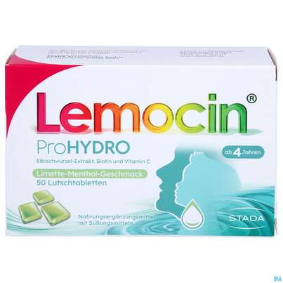 Sie sehen eine Packung Lemocin Prohydro Lutschtabl 50st, Produktbild: 01 Lemocin Prohydro Lutschtabl 50st, A-Nr.: 5896739 - 01