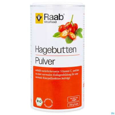 Sie sehen eine Packung Hagebutten Pulver Bio Raab 250g, Produktbild: 01 Hagebutten Pulver Bio Raab 250g, A-Nr.: 5870467 - 01