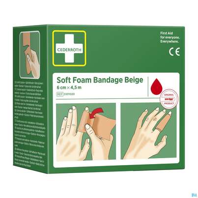Cederroth Snoegg Pflasterverband Selbsthaftend Latexfrei Rolle Beige 6x 450cm 1st, A-Nr.: 5692528 - 02