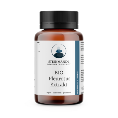 Sie sehen eine Packung Steinmandl BIO Pleurotus Extrakt, Produktbild: 01 Steinmandl BIO Pleurotus Extrakt, A-Nr.: 6006104 - 01