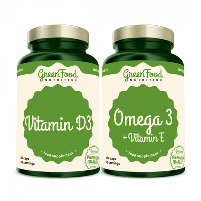 GreenFood Nutrition Omega 3 120 Kapseln + Vitamin D3 60 Kapseln, A-Nr.: 5833868 - 01