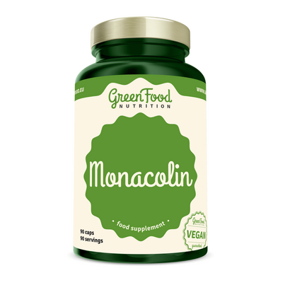 Sie sehen eine Packung GreenFood Nutrition Monakolin 90 Kapseln, Produktbild: 01 GreenFood Nutrition Monakolin 90 Kapseln, A-Nr.: 6003778 - 01