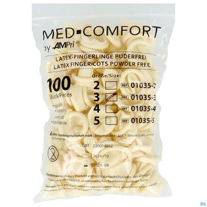 Fingerlinge Eurohelp Latex Kondom Gerollt Gr 3 100st, A-Nr.: 2370244 - 01