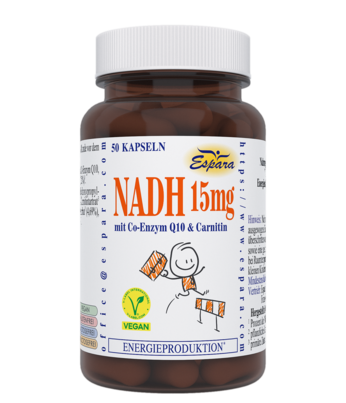 Sie sehen eine Packung Espara NADH-15 mg Kapseln, Produktbild: 01 Espara NADH-15 mg Kapseln, A-Nr.: 3304278 - 01