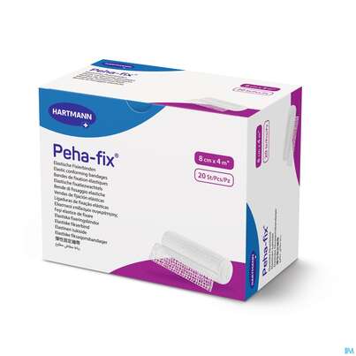 Sie sehen eine Packung Elastische Binden Peha-fix Fixierbinde 4mx 8cm 20st, Produktbild: 05 Elastische Binden Peha-fix Fixierbinde 4mx 8cm 20st, A-Nr.: 4902863 - 05