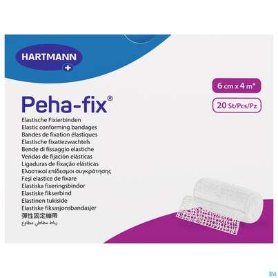 Sie sehen eine Packung Elastische Binden Peha-fix Fixierbinde 4mx 6cm 20st, Produktbild: 02 Elastische Binden Peha-fix Fixierbinde 4mx 6cm 20st, A-Nr.: 4902857 - 02