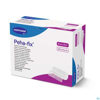 Sie sehen eine Packung Elastische Binden Peha-fix Fixierbinde 4mx 6cm 20st, Produktbild: 04 Elastische Binden Peha-fix Fixierbinde 4mx 6cm 20st, A-Nr.: 4902857 - 04