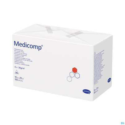 Kompressen Medicomp Vliesstoff 4fach Unsteril 10x 20cm 100st, A-Nr.: 1652058 - 03