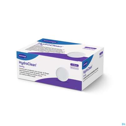 Sie sehen eine Packung Hydroclean Wundkissen Cavity Rund 4cm 10st, Produktbild: 03 Hydroclean Wundkissen Cavity Rund 4cm 10st, A-Nr.: 5310745 - 03