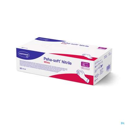 Sie sehen eine Packung Untersuchungshandschuhe Peha/soft/puderfrei Nitrile Unsteril White Xl 180st, Produktbild: 05 Untersuchungshandschuhe Peha/soft/puderfrei Nitrile Unsteril White Xl 180st, A-Nr.: 3994076 - 05
