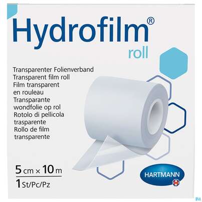 Wundverband Fixierfolie Hydrofilm Roll Unsteril 10mx 5cm 1st, A-Nr.: 3289432 - 01