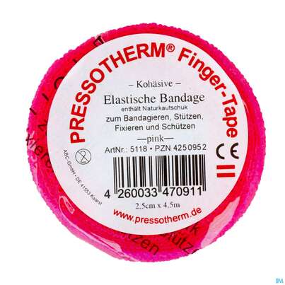 Tape Pressotherm/finger-tape Flexibel Kohaesive 2,5cmx 4,5m Pink 1st, A-Nr.: 4250952 - 01