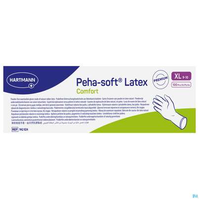 Untersuchungshandschuhe Latex Unsteril Peha/soft Comfort Puderfrei Xl 100st, A-Nr.: 5890688 - 02