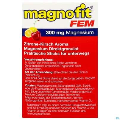 Magnofit Fem 300mg Stick 30st, A-Nr.: 5833503 - 04