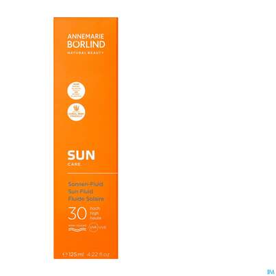 Sie sehen eine Packung Sonnenprodukte Boerlind Sun Fluid Lsf30 60116 125ml, Produktbild: 03 Sonnenprodukte Boerlind Sun Fluid Lsf30 60116 125ml, A-Nr.: 5109084 - 03