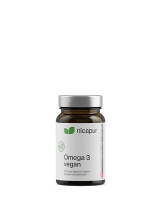 Sie sehen eine Packung nicapur® Omega 3 vegan, Produktbild: 01 nicapur® Omega 3 vegan, A-Nr.: 4297221 - 01