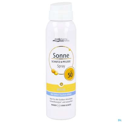 Sie sehen eine Packung Sonnenprodukte Schutz/+pflege Spray Lsf50 Aktiv 150ml, Produktbild: 02 Sonnenprodukte Schutz/+pflege Spray Lsf50 Aktiv 150ml, A-Nr.: 5906030 - 02