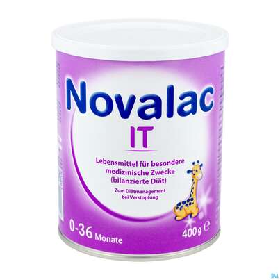 Sie sehen eine Packung Novalac It 400g, Produktbild: 01 Novalac It 400g, A-Nr.: 3415003 - 01