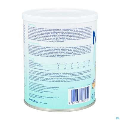 Sie sehen eine Packung Novalac Rice Ar 400g, Produktbild: 06 Novalac Rice Ar 400g, A-Nr.: 5726902 - 06