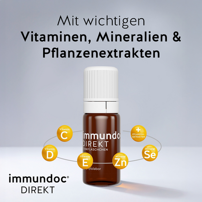 Sie sehen eine Packung immundoc® DIREKT Trinkfläschchen, Produktbild: 04 immundoc® DIREKT Trinkfläschchen, A-Nr.: 3896020 - 04