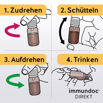 Sie sehen eine Packung immundoc® DIREKT Trinkfläschchen, Produktbild: 06 immundoc® DIREKT Trinkfläschchen, A-Nr.: 3896020 - 06