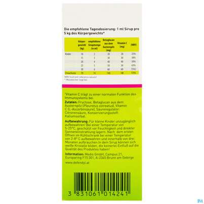 Defendyl Imunoglukan Sirup 120ml, A-Nr.: 4023593 - 04
