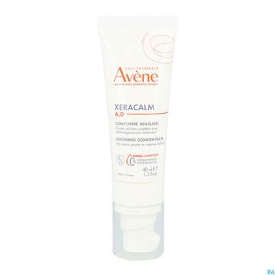 Sie sehen eine Packung Avene Xeracalm/a.d Beruhigendes Konzentrat 40ml, Produktbild: 12 Avene Xeracalm/a.d Beruhigendes Konzentrat 40ml, A-Nr.: 5961388 - 12