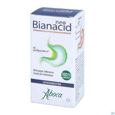 Sie sehen eine Packung Aboca Neobianacid Tabl Minze Ab 6 Jahren 14st, Produktbild: 07 Aboca Neobianacid Tabl Minze Ab 6 Jahren 14st, A-Nr.: 5571931 - 07