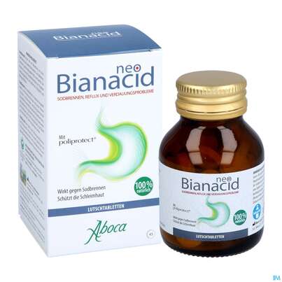 Sie sehen eine Packung Aboca Neobianacid Tabl Minze Ab 6 Jahren 45st, Produktbild: 09 Aboca Neobianacid Tabl Minze Ab 6 Jahren 45st, A-Nr.: 5571948 - 09